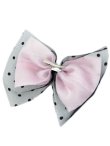 画像2: 【新品】ドットチュール2WAYブローチ&ヘアピン(ピンク/ブラック)brooch/hair pin HA_158_B141 (2)