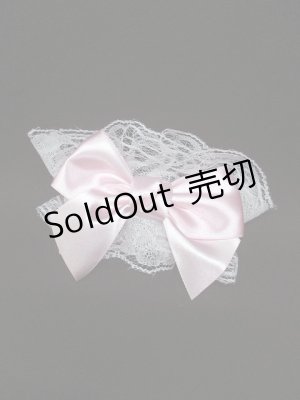 画像: 【新品】メルヘンリボンお袖とめ(白×ピンク)　※1つのみ BR_23_B147【通信販売専用商品】