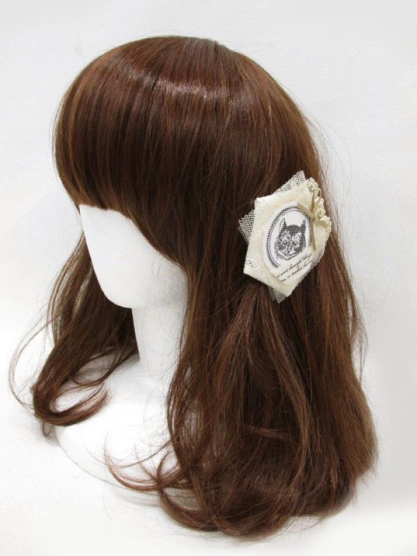 画像3: 【新品】チュール重ね2Wayブローチ&ヘアクリップ（チェシャ猫） HA_104_B130 (3)