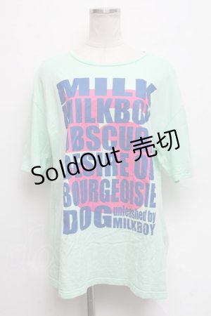 画像: MILKBOY / 英字プリントTシャツ  グリーン S-24-09-01-032-MB-TS-AS-ZT325