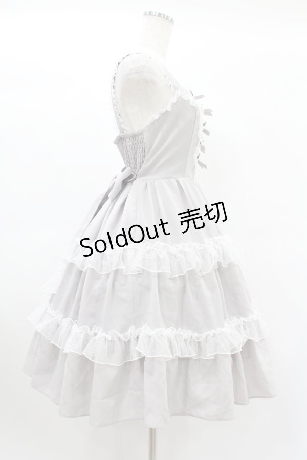 画像3: axes femme kawaii / プチリボンジャンパースカート M グレー Y-24-12-05-106-AX-OP-SZ-ZH (3)