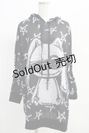 画像: NieR Clothing / プリントパーカー  黒 H-25-01-09-052-PU-TO-KB-ZH