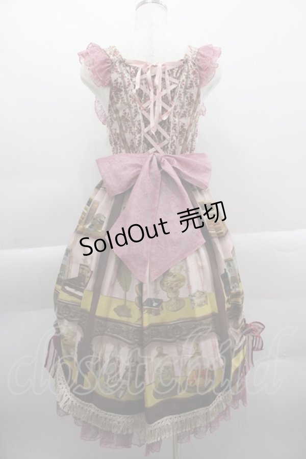 画像2: BABY,THE STARS SHINE BRIGHT / Labyrinth Collection Room 古城に眠る秘密の部屋 柄 Mireilleジャンパースカート  ピンク I-25-03-29-054-BA-OP-HD-ZI (2)