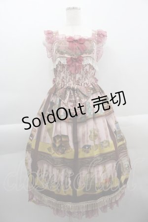 画像: BABY,THE STARS SHINE BRIGHT / Labyrinth Collection Room 古城に眠る秘密の部屋 柄 Mireilleジャンパースカート  ピンク I-25-03-29-054-BA-OP-HD-ZI