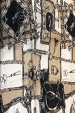 画像4: INGEBORG / アンティークプリントシルクスカーフ  クロ×ベージュ O-25-04-27-084-LO-ZA-IG-OS (4)