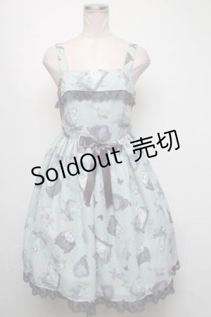 画像: Angelic Pretty / Lady Cat Roomジャンパースカート  ミント S-25-05-05-043-AP-OP-HR-ZS
