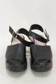 画像1: YOSUKE / 厚底サンダル 23.0cm 黒 H-25-05-17-010-PU-SH-KB-ZH (1)