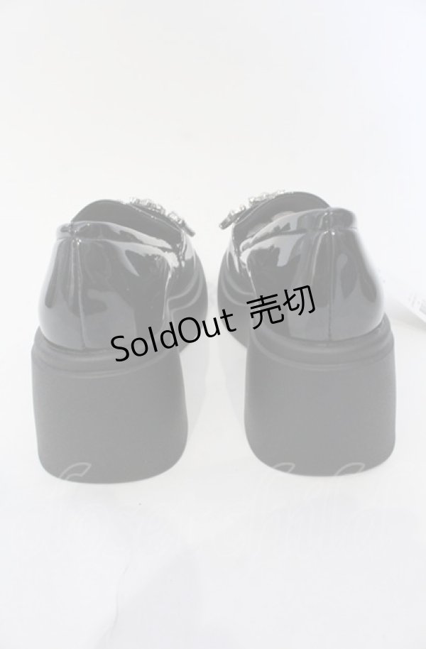 画像4: axes femme POETIQUE / ビジューデザインローファー M クロ O-25-05-28-145-AX-SH-IG-ZT-K005 (4)