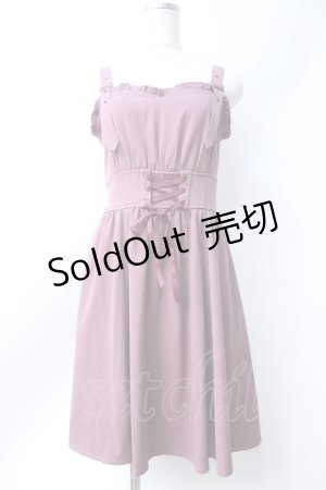 画像: axes femme POETIQUE / レースアップミニキャミワンピ  ピンク Y-25-06-18-060-AX-OP-SZ-ZY