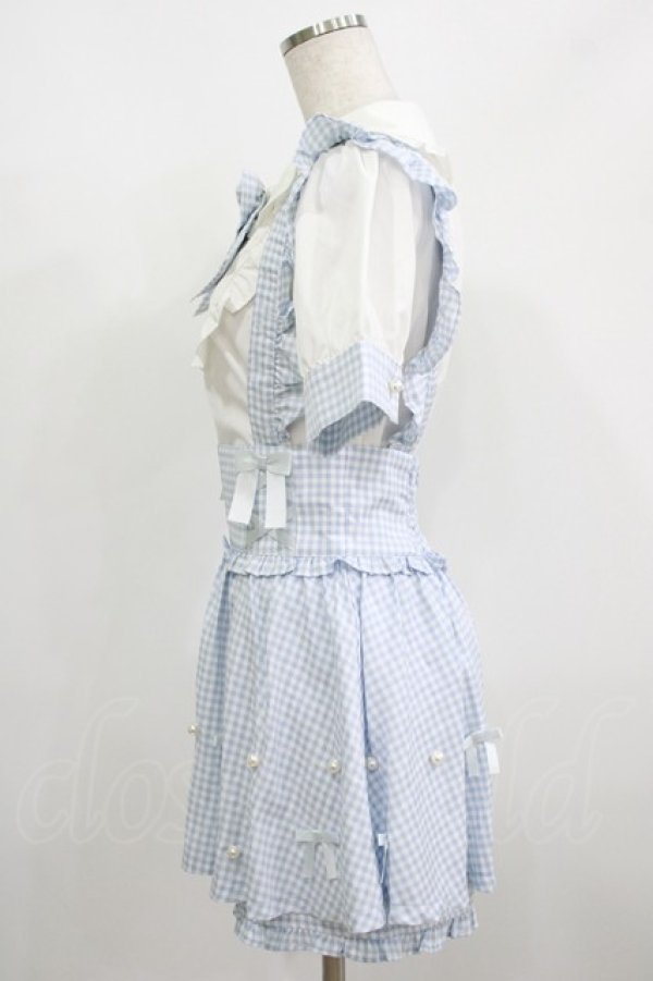 画像2: Ank Rouge / ブラウス×サス付きスカパン/Laforet Harajuku Limited M サックス H-25-08-26-1022-CA-OP-NS-ZH (2)