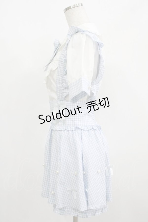 画像2: Ank Rouge / ブラウス×サス付きスカパン/Laforet Harajuku Limited M サックス H-25-08-26-1022-CA-OP-NS-ZH (2)