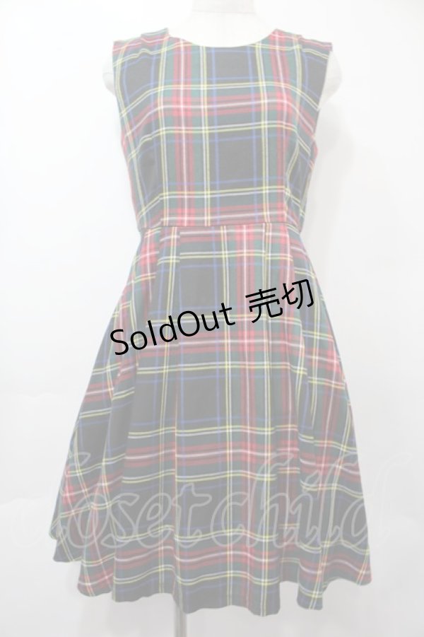 画像1: FLC / 皆方由衣コラボ MINA*タータンチェックワンピース   S-25-09-15-041-LO-OP-HR-ZS (1)