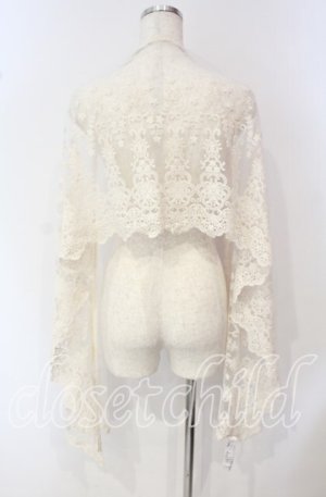 画像: axes femme / レーシーストール 185×40cm アイボリー O-25-09-30-053-AX-ZA-IG-OS