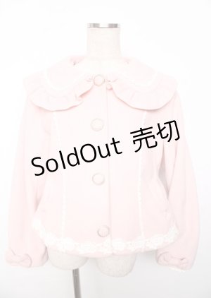 画像: axes femme kawaii / ガーリーリボンショートコート  ピンク Y-25-10-06-061-AX-CO-SZ-ZY