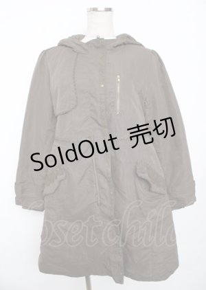 画像: axes femme / ボアライナー付きモッズコート M カーキ Y-25-10-06-060-AX-CO-SZ-ZI