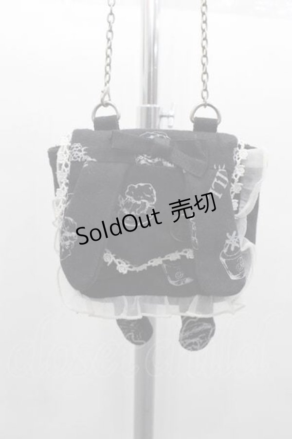 画像1: FRILL / うさぎポシェット  黒ｘ白 I-25-10-04-041-HN-BG-HR-ZI (1)