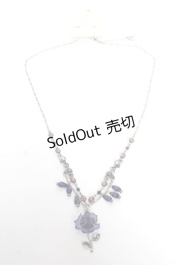 画像1: axes femme / ローズモチーフネックレス  シルバー Y-25-10-16-001-AX-AC-SZ-ZI (1)