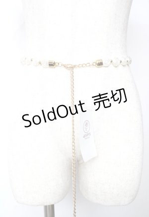 画像: axes femme / ローズパールチェーンベルト  ゴールド Y-25-10-16-023-AX-ZA-SZ-ZY