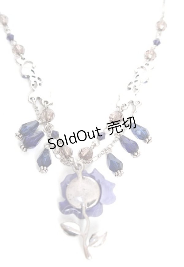 画像2: axes femme / ローズモチーフネックレス  シルバー Y-25-10-16-001-AX-AC-SZ-ZI (2)