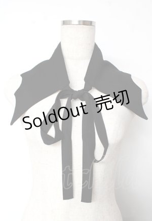 画像: Qutie Frash / コウモリ衿  黒 Y-25-10-16-013-QU-ZA-SZ-ZY