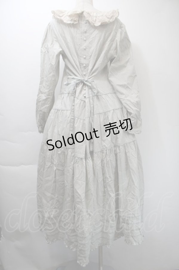 画像2: PINK HOUSE / 刺繍ストライプワンピース  サックス S-25-11-03-035-LO-OP-SZ-ZS (2)