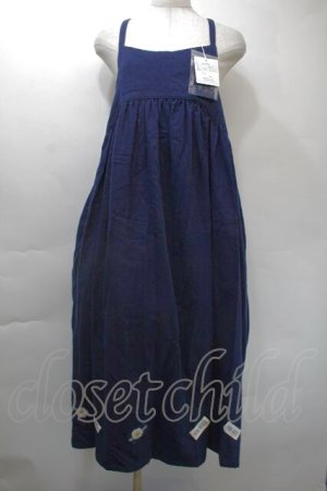 画像: PINK HOUSE / 裾ワッペンワンピース  青 S-25-11-03-039-LO-OP-AS-ZS