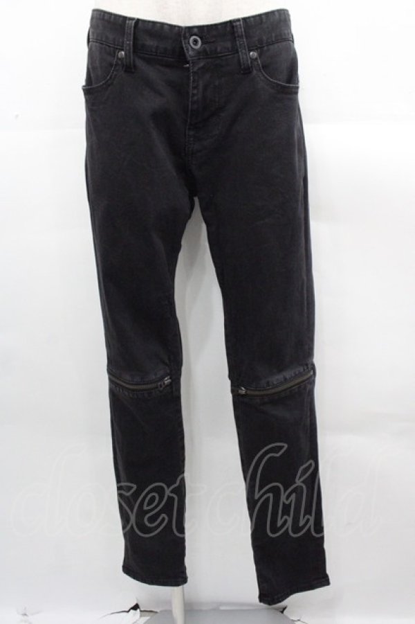 画像1: CIVARIZE / Knee ZIPストレッチスキニーパンツ 46 黒 I-25-11-15-094-GO-PA-SA-ZI (1)