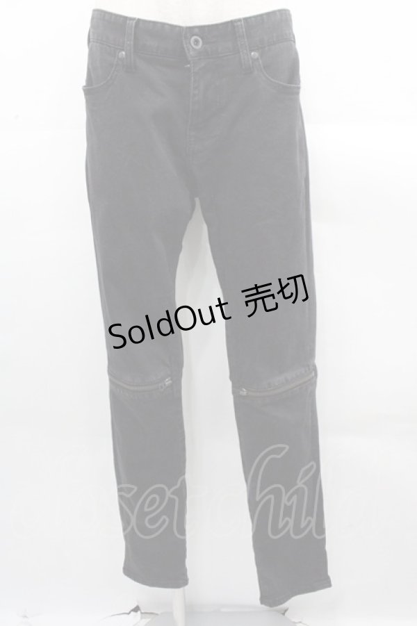 画像1: CIVARIZE / Knee ZIPストレッチスキニーパンツ 46 黒 I-25-11-15-094-GO-PA-SA-ZI (1)
