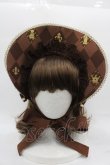 画像2: Angelic Pretty / Chess Chocolateボンネット  ブラウン I-25-11-15-124-AP-AC-SA-ZI (2)