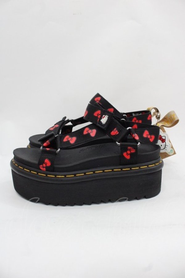 画像3: Dr.Martens （Getta Grip） / Dr.Martens × HELLO KITTY 60years　サンダル UK4 黒 I-25-11-15-102-PU-SH-SA-ZI (3)