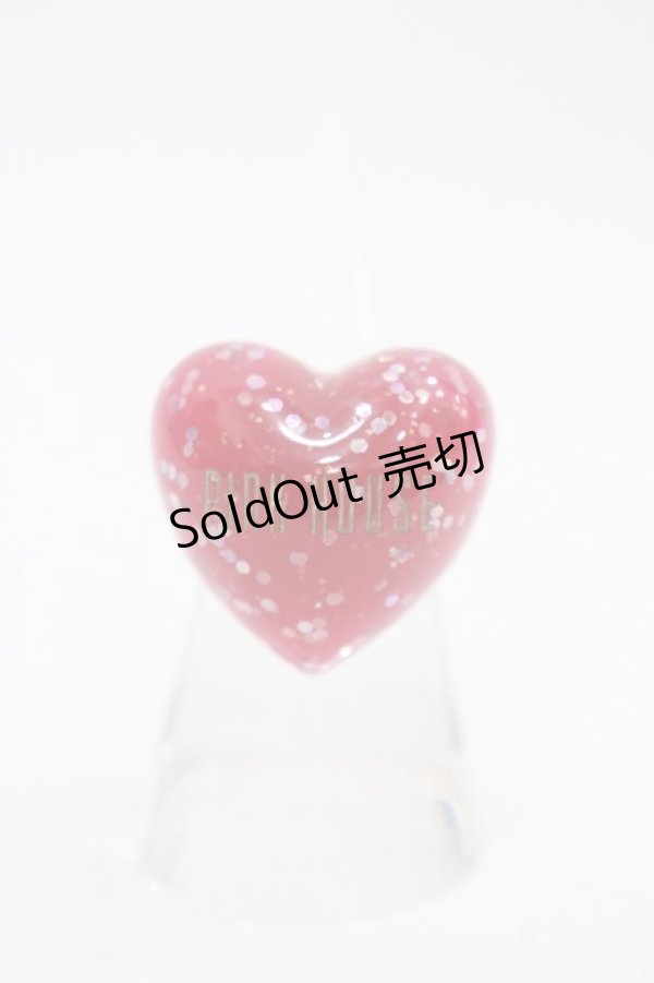 画像1: PINK HOUSE / ハートラメモチーフリング  赤 I-25-11-15-106-LO-AC-SA-ZI (1)