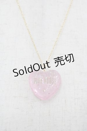 画像: PINK HOUSE / ハートラメモチーフネックレス  ピンク I-25-11-15-097-LO-AC-SA-ZI