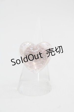 画像: PINK HOUSE / ハートラメモチーフリング  ピンク I-25-11-15-105-LO-AC-SA-ZI