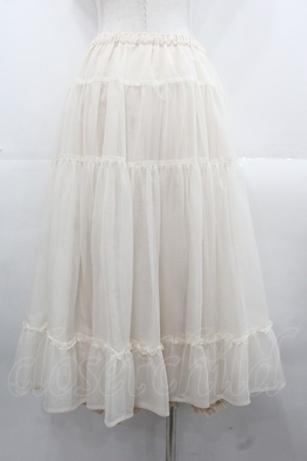 画像2: PINK HOUSE / テトロンシャースカート  アイボリー I-25-11-15-092-LO-SK-SA-ZI (2)