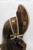 画像3: Angelic Pretty / Chess Chocolateボンネット  ブラウン I-25-11-15-124-AP-AC-SA-ZI (3)