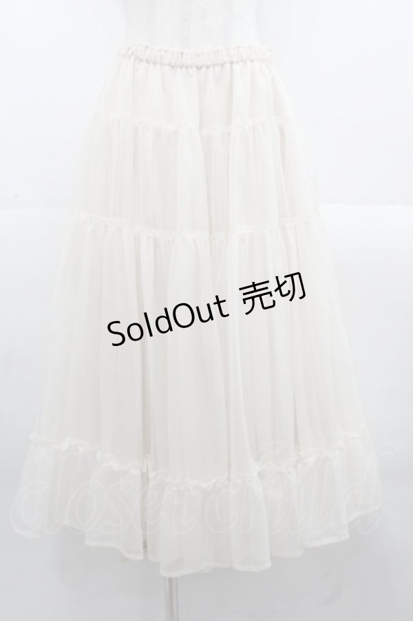 画像1: PINK HOUSE / テトロンシャースカート  アイボリー I-25-11-15-092-LO-SK-SA-ZI (1)