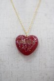 画像1: PINK HOUSE / ハートラメモチーフネックレス  赤 I-25-11-15-096-LO-AC-SA-ZI (1)