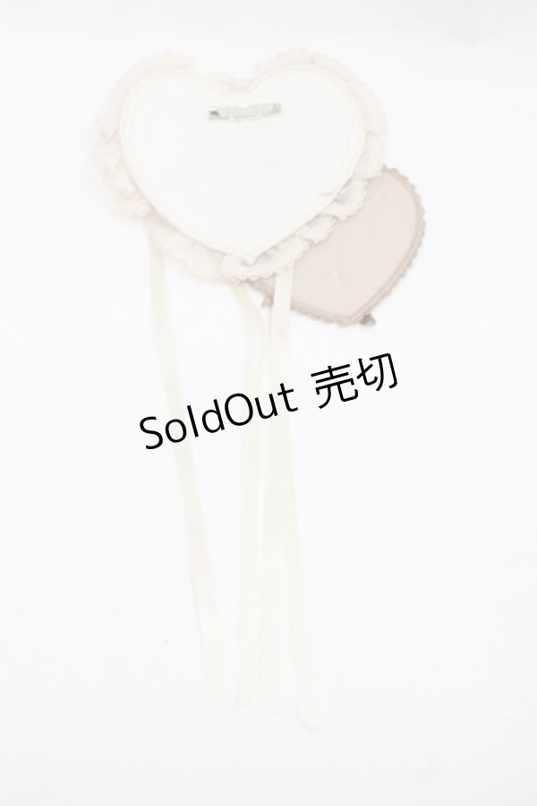 画像2: PINK HOUSE / ダブルハートワッペンセット  生成り I-25-11-15-108-LO-ZA-SA-ZI (2)