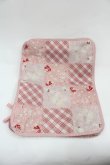 画像2: PINK HOUSE / バラ園うさぎ柄パッチワークプリントトラベルケース  ピンク I-25-11-15-117-LO-ZA-SA-ZI (2)