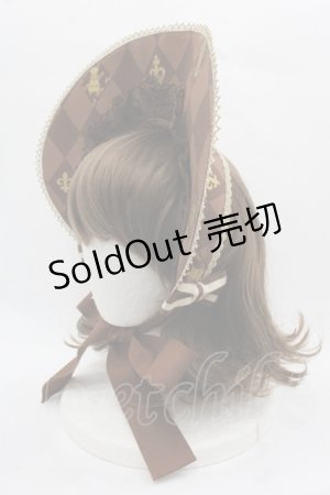 画像: Angelic Pretty / Chess Chocolateボンネット  ブラウン I-25-11-15-124-AP-AC-SA-ZI