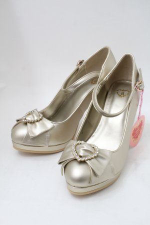 画像: BABY,THE STARS SHINE BRIGHT / Heart Princessパンプス M ゴールド S-25-11-18-003-BA-SH-HR-ZS