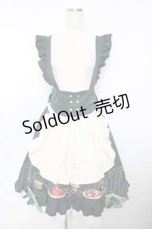 画像: Amavel / 喫茶アマベルのランチセットエプロンスカート(ミドル丈) F グリーン Y-25-11-24-113-CA-SK-SZ-ZY