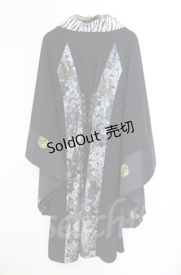 画像5: Qutie Frash / 着物ロングカーデ  ブラック O-25-11-13-010-QU-TO-OW-OS (5)