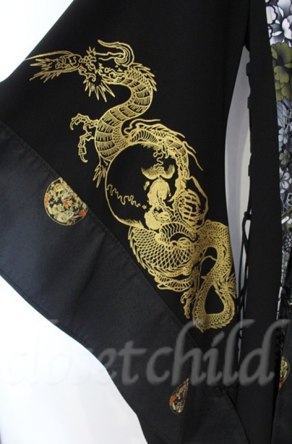 画像4: Qutie Frash / 着物ロングカーデ  ブラック O-25-11-13-010-QU-TO-OW-OS (4)