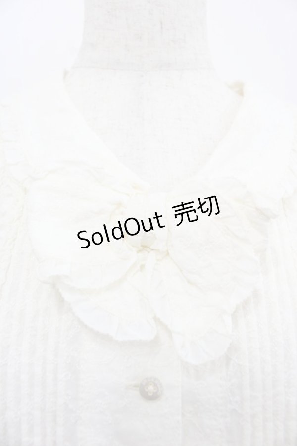 画像4: INGEBORG / 総刺繍リボンブラウス  キナリ I-25-12-02-018-LO-BL-SA-ZI (4)