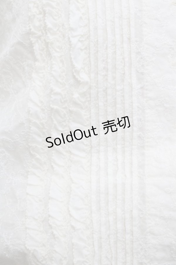 画像5: INGEBORG / 総刺繍リボンブラウス  キナリ I-25-12-02-018-LO-BL-SA-ZI (5)