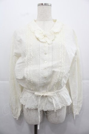 画像: INGEBORG / 総刺繍リボンブラウス  キナリ I-25-12-02-018-LO-BL-SA-ZI