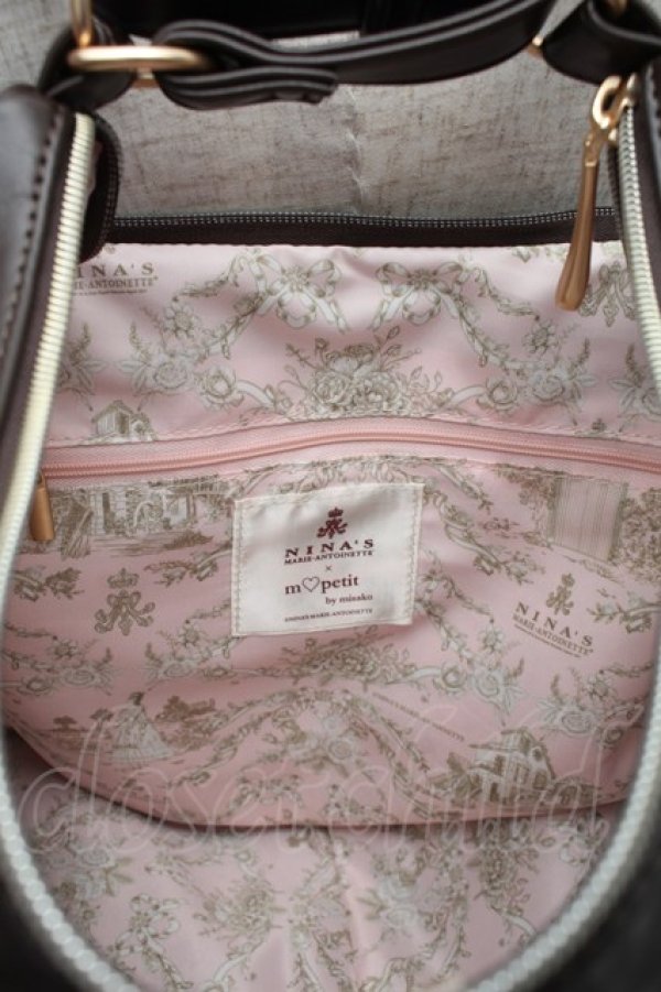 画像3: m petit by misako / AM*NIリボン3WAY バッグ  ブラウン S-25-12-15-009-LO-BG-HR-ZS (3)