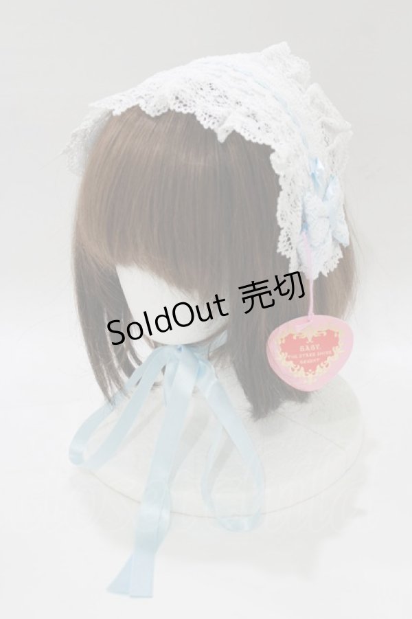 画像1: BABY,THE STARS SHINE BRIGHT / シェリルレーシィヘッドドレス  サックス H-25-12-23-1083-BA-AC-NS-ZH (1)