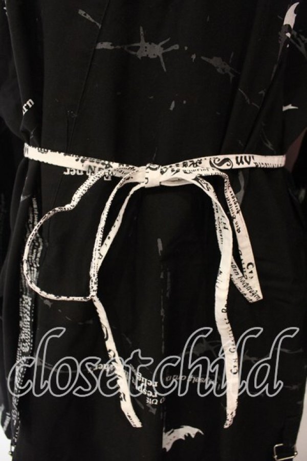 画像3: h.ANARCHY / オリジナルプリント浴衣  ブラック O-25-12-25-043-HN-OP-IG-OS (3)